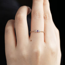 Load image into Gallery viewer, 1510B Amethyst Chain-ring&lt;br&gt;- bow -
