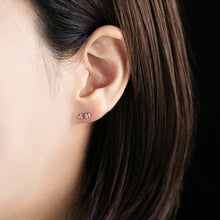 將圖片載入圖庫檢視器 1509B Amethyst Earrings&lt;br&gt;- bow -
