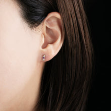 將圖片載入圖庫檢視器 1509B Amethyst Earrings&lt;br&gt;- bow -
