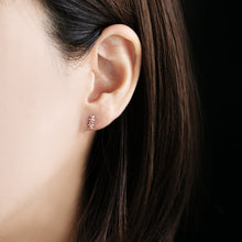 將圖片載入圖庫檢視器 1509C Pink Sapphire Earrings&lt;br&gt;- bow -
