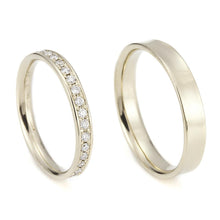 Load image into Gallery viewer, “smooth”&lt;br&gt;Half Eternity&lt;br&gt;Diamond Ring&lt;br&gt;723B

