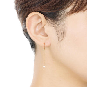 1309B<br>Laser-Holed Diamond Earrings