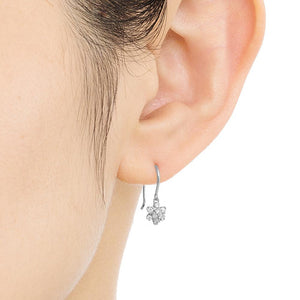 1337A_AP<br>“fleurs“<br>Diamond pierced-earrings