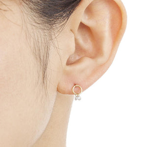 1148D<br>Laser-Holed Diamond Earrings