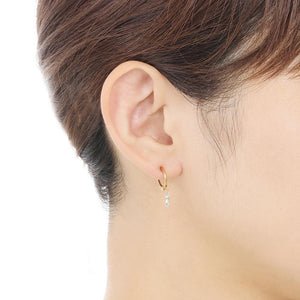 1308G<br>Laser-Holed Diamond Earrings