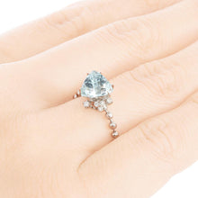 Load image into Gallery viewer, Aquamarine Chain-Ring&lt;br&gt;260EU
