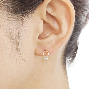 1148D<br>Laser-Holed Diamond Earrings