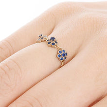 Load image into Gallery viewer, 1331C&lt;br&gt;“fleurs“&lt;br&gt;Sapphire Chain-ring

