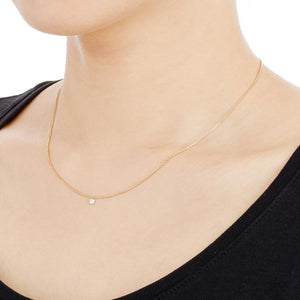 646N<br>Laser-Holed Diamond Necklace