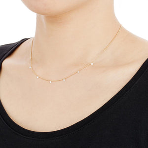 811FL<br>Laser-Holed Diamond Necklace