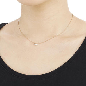 646A<br>Laser-Holed Diamond Necklace