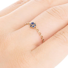 Load image into Gallery viewer, “fleurs”&lt;br&gt;Sapphire Chain-Ring&lt;br&gt;1330C
