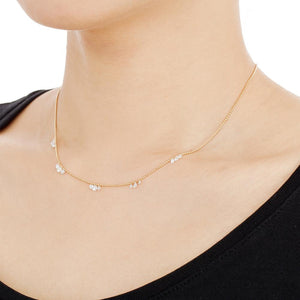 811DS<br>Laser-Holed Diamond Necklace