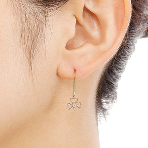 1047A-AP<br>“Trois Feuilles”<br>Diamond Pierced-earrings